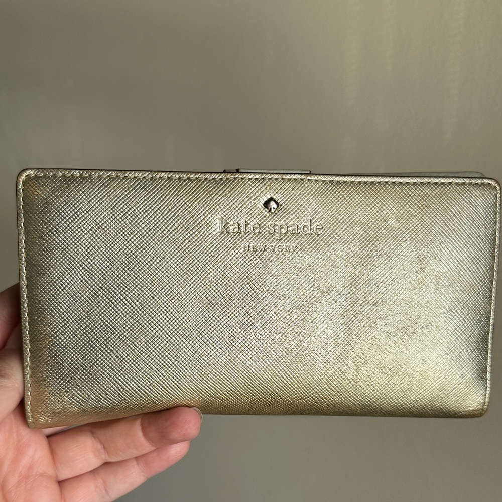Cameron Street Stacy Metallic Gold Leather Wallet